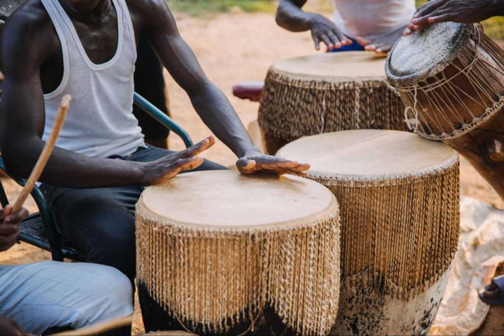 Guy drumming