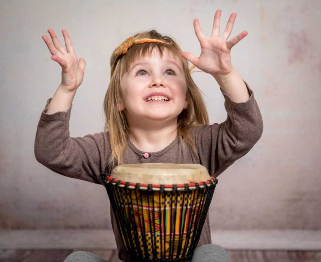 Kid drumming