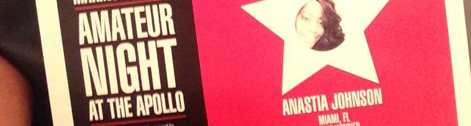 Anastia Johnson's Program at the Apollo Theater