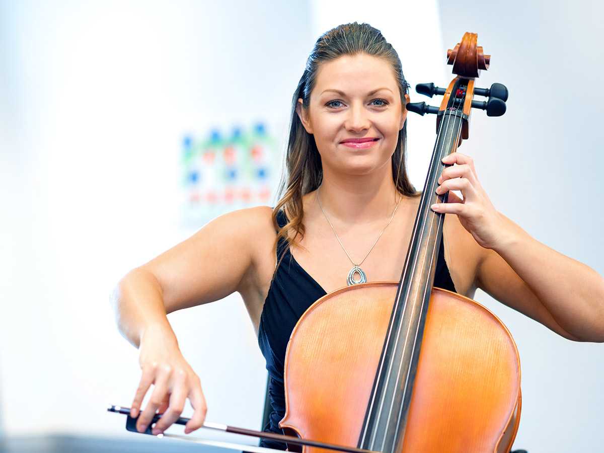 A cello player