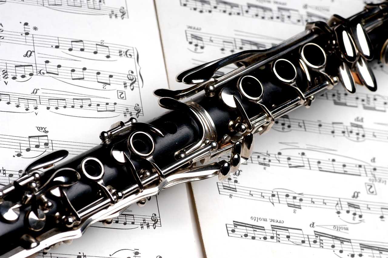 Clarinet with music