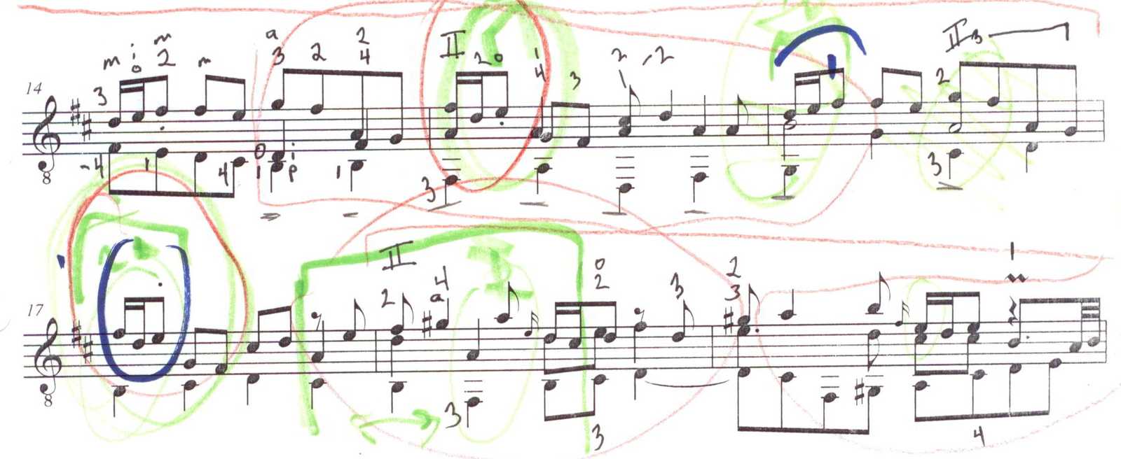 Fingerings – Bach, Wachet Auf for the Guitar
