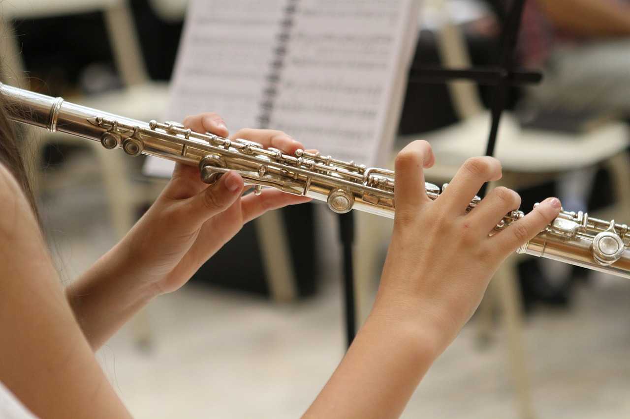 Flute player's hands