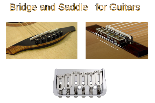 Guitar bridges and saddles