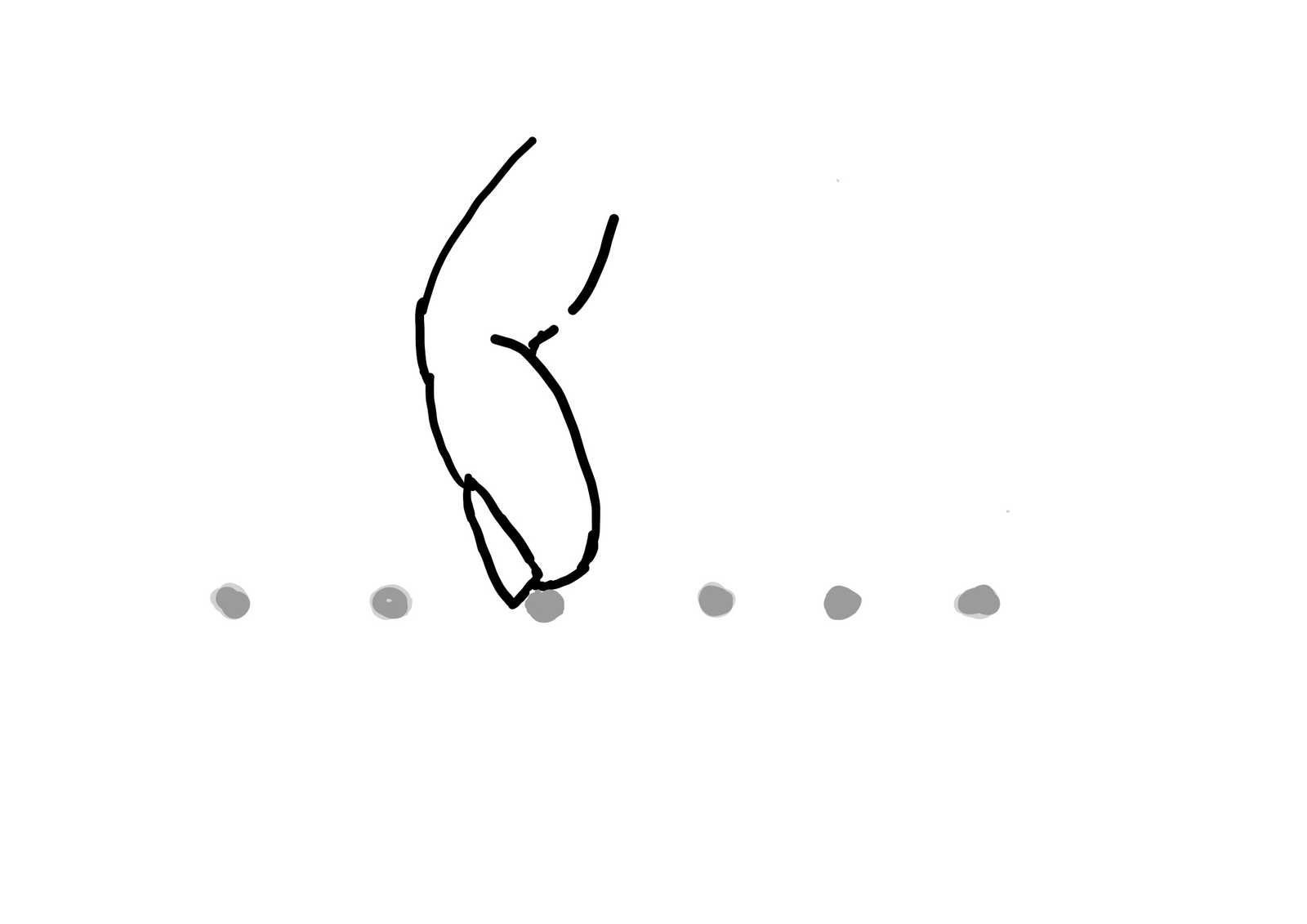 The index finger is prepared on the guitar string