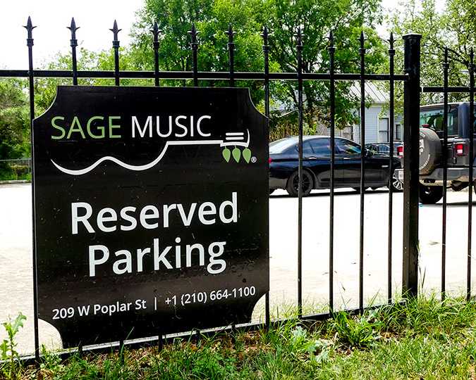 Sage Music's Parking Area