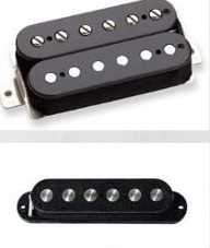 Guitar pickups, humbucker and single coil