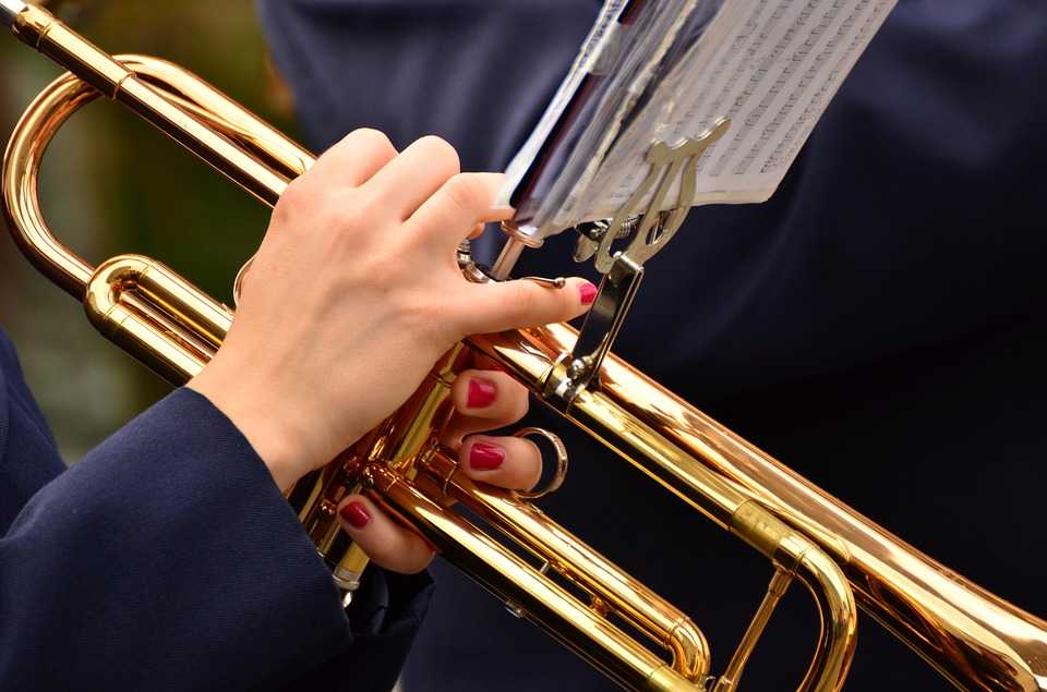 Trumpet player's hands